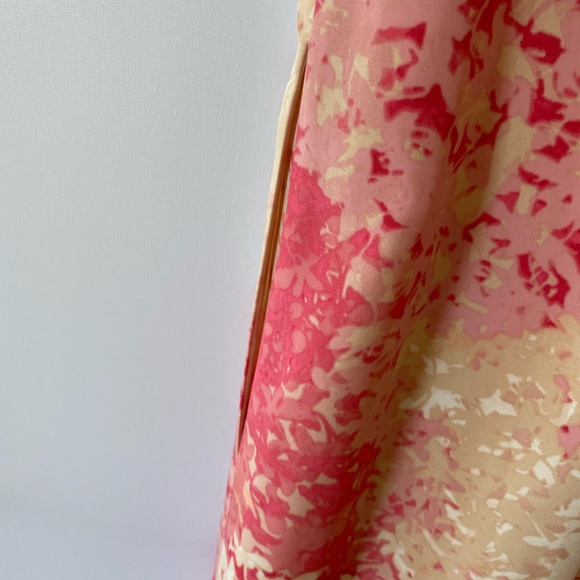 Ann Taylor - Loft Dress 👗 in Stunning Pink Florals and Tan Colors🌸🌸Super Soft - Picture 7 of 12